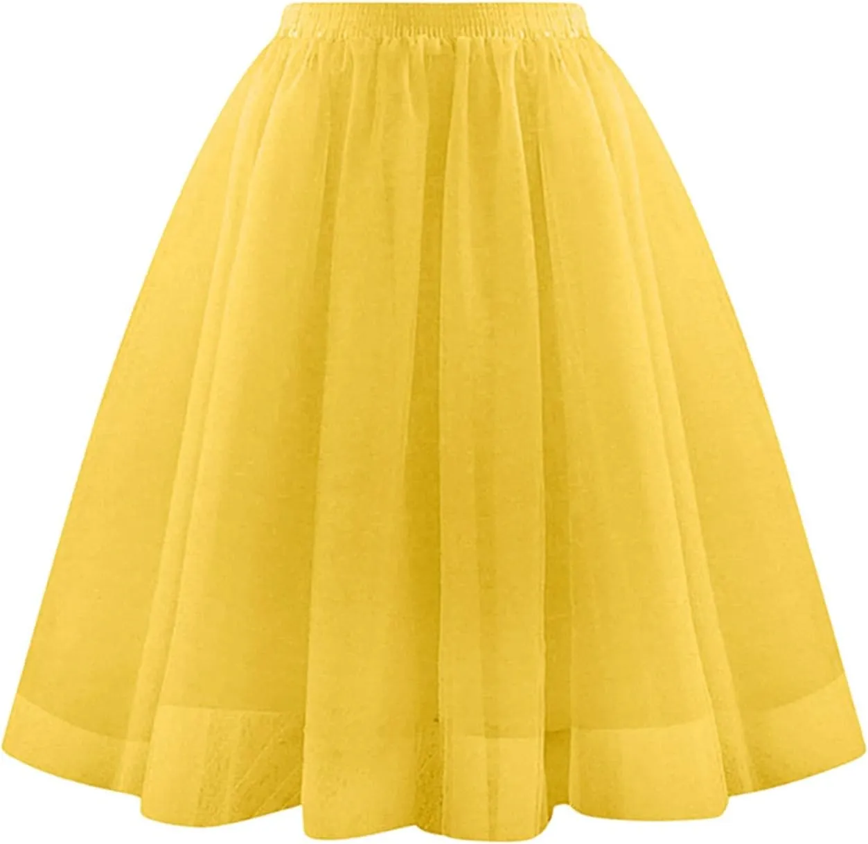 Tulle Skirts for Women Midi Skorts Elastic High Waisted Layered A Line Skirt Tutu Skirt for Prom Party