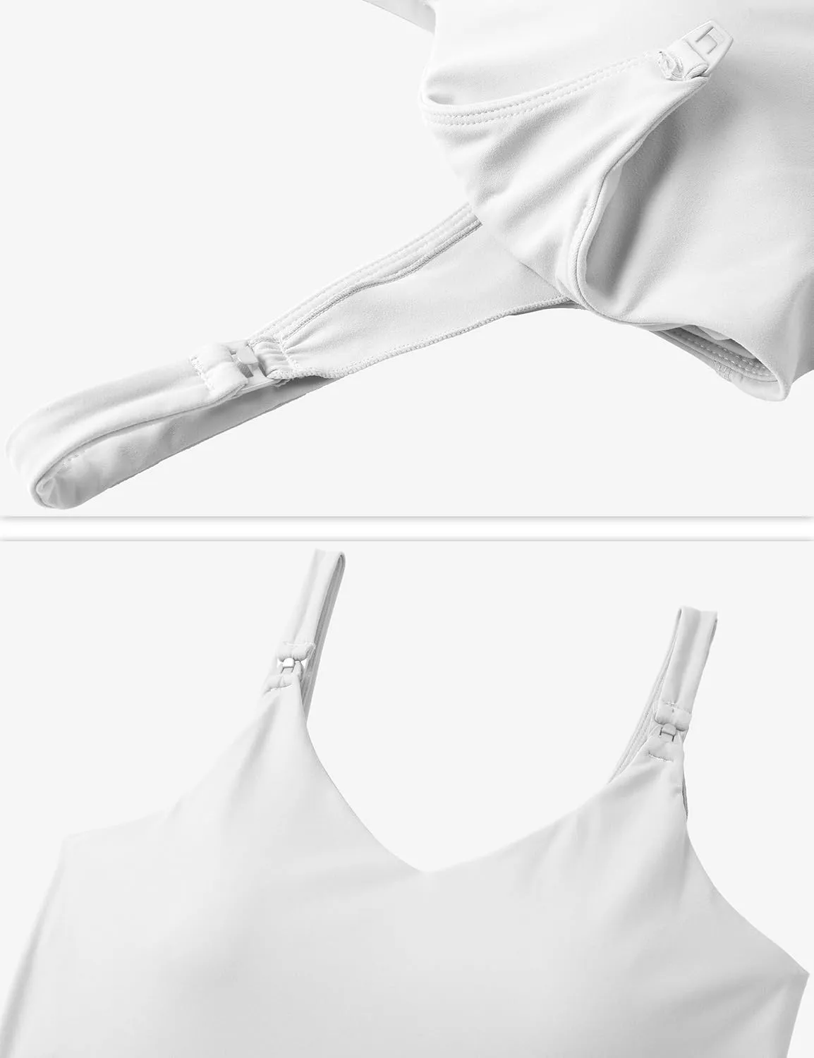 V VOCNI Nursing Tank Tops for Breastfeeding Workout Crop Top Longline Nursing Sport Bra Maternity Bras for Pregnancy