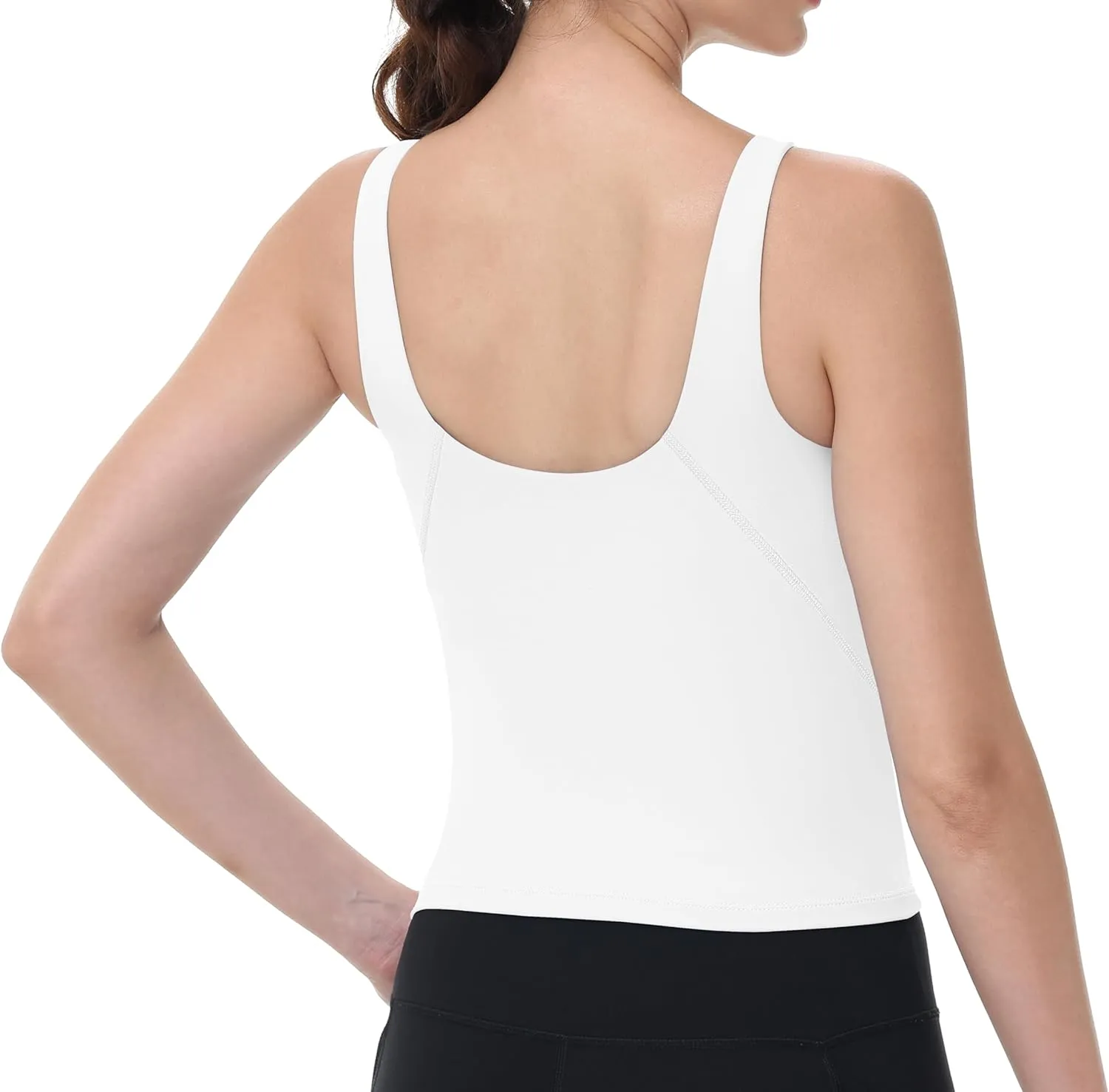 V VOCNI Nursing Tank Tops for Breastfeeding Workout Crop Top Longline Nursing Sport Bra Maternity Bras for Pregnancy