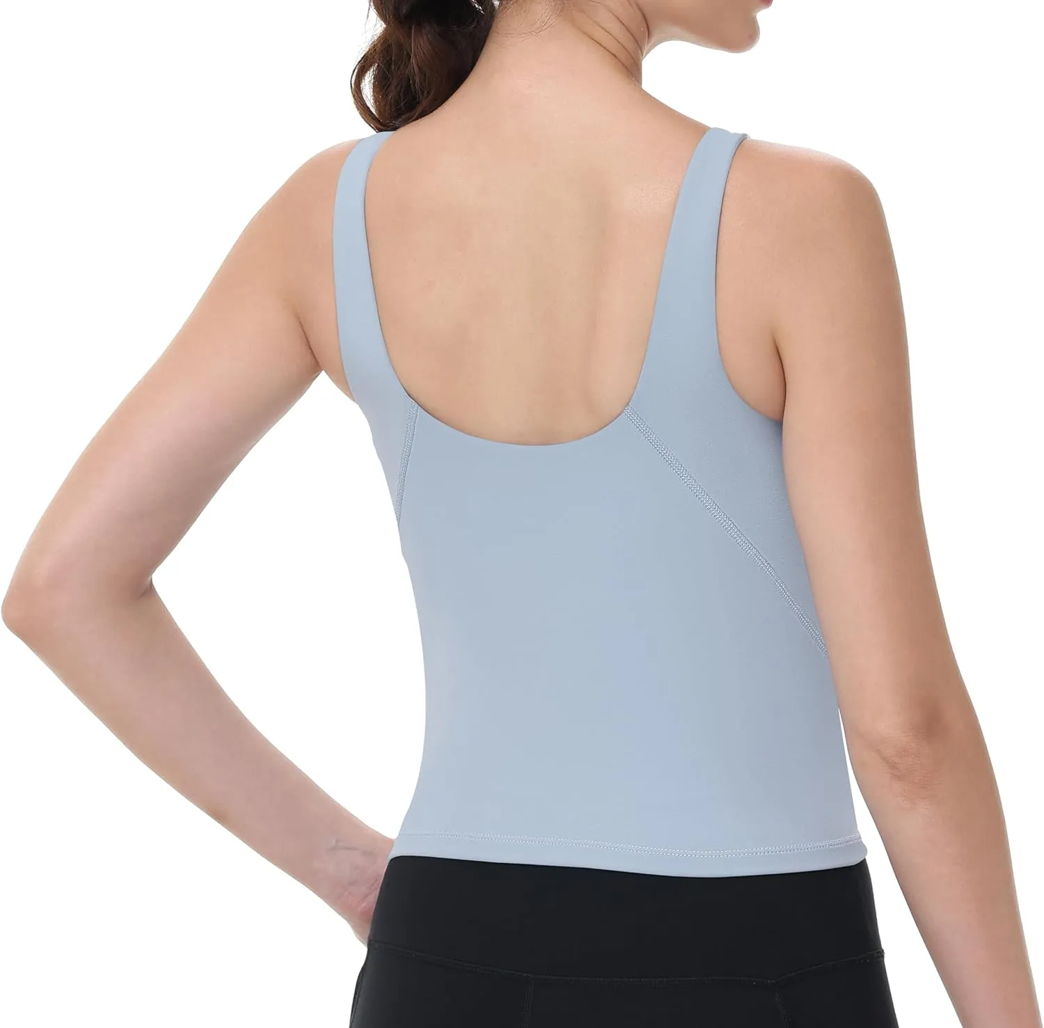 V VOCNI Nursing Tank Tops for Breastfeeding Workout Crop Top Longline Nursing Sport Bra Maternity Bras for Pregnancy