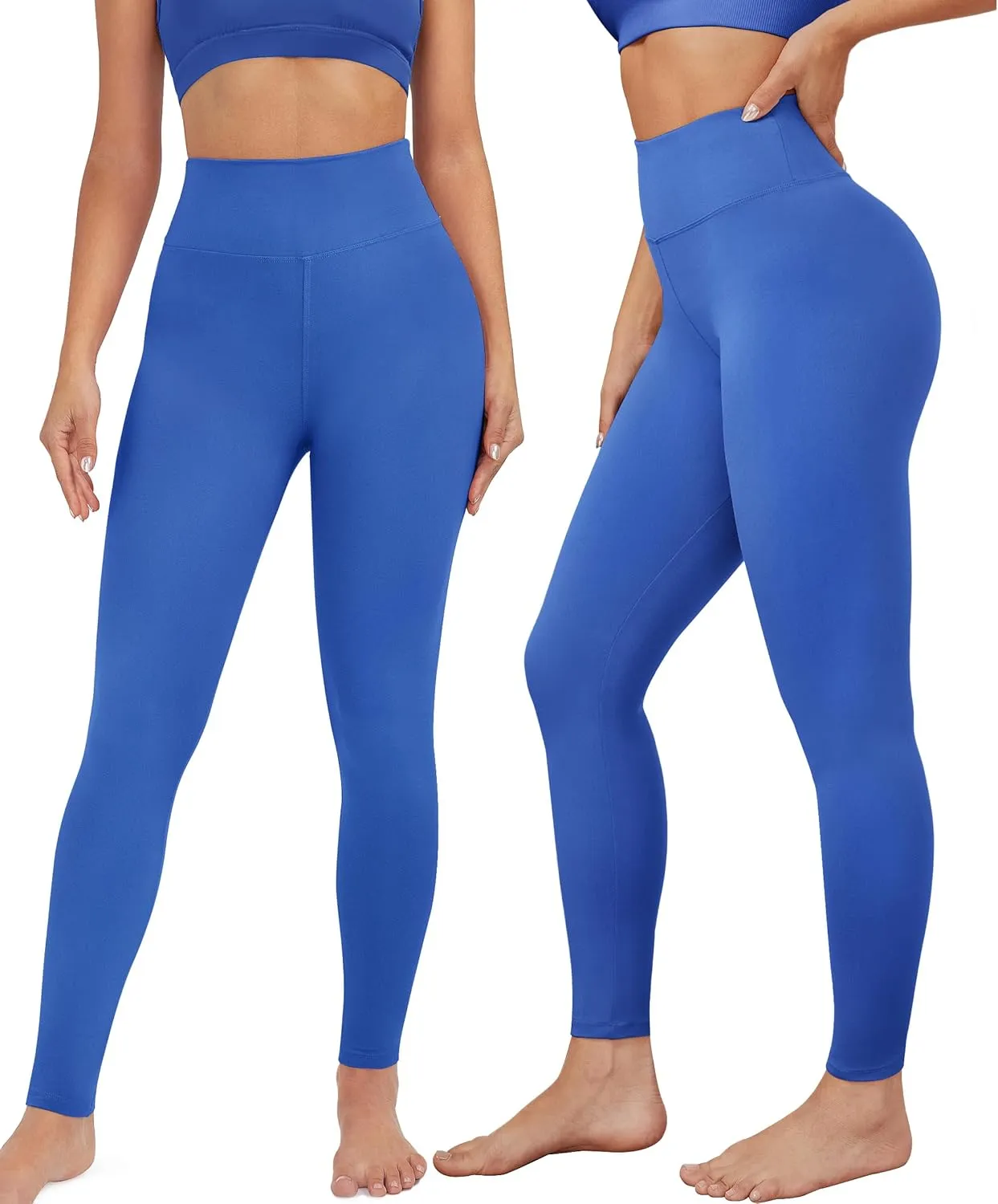 VALANDY High Waisted Leggings for Women Stretch Tummy Control Workout Running Yoga Pants Reg&Plus Size