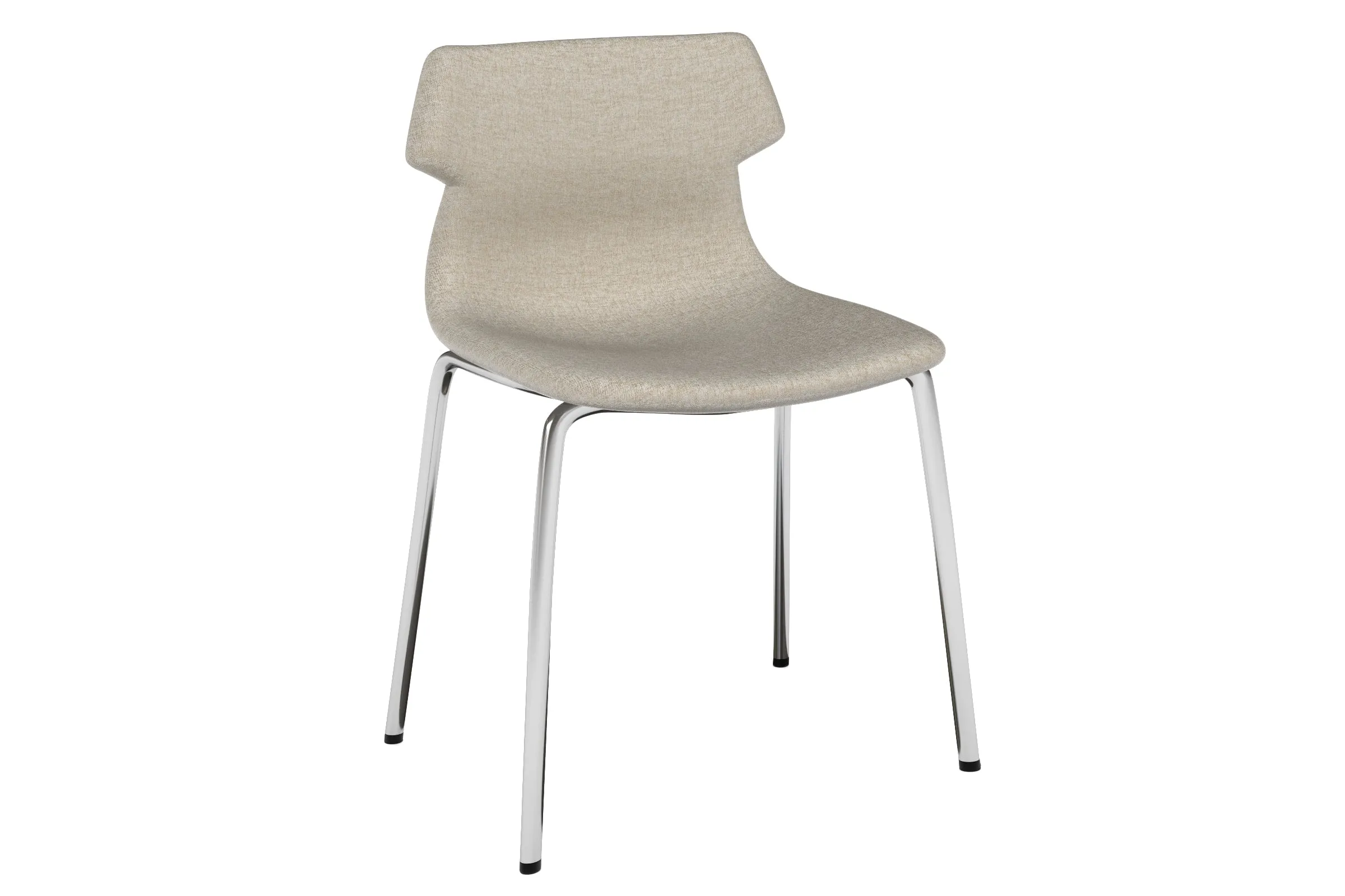 Wave Fabric Visitor Chair -  4 Leg Base
