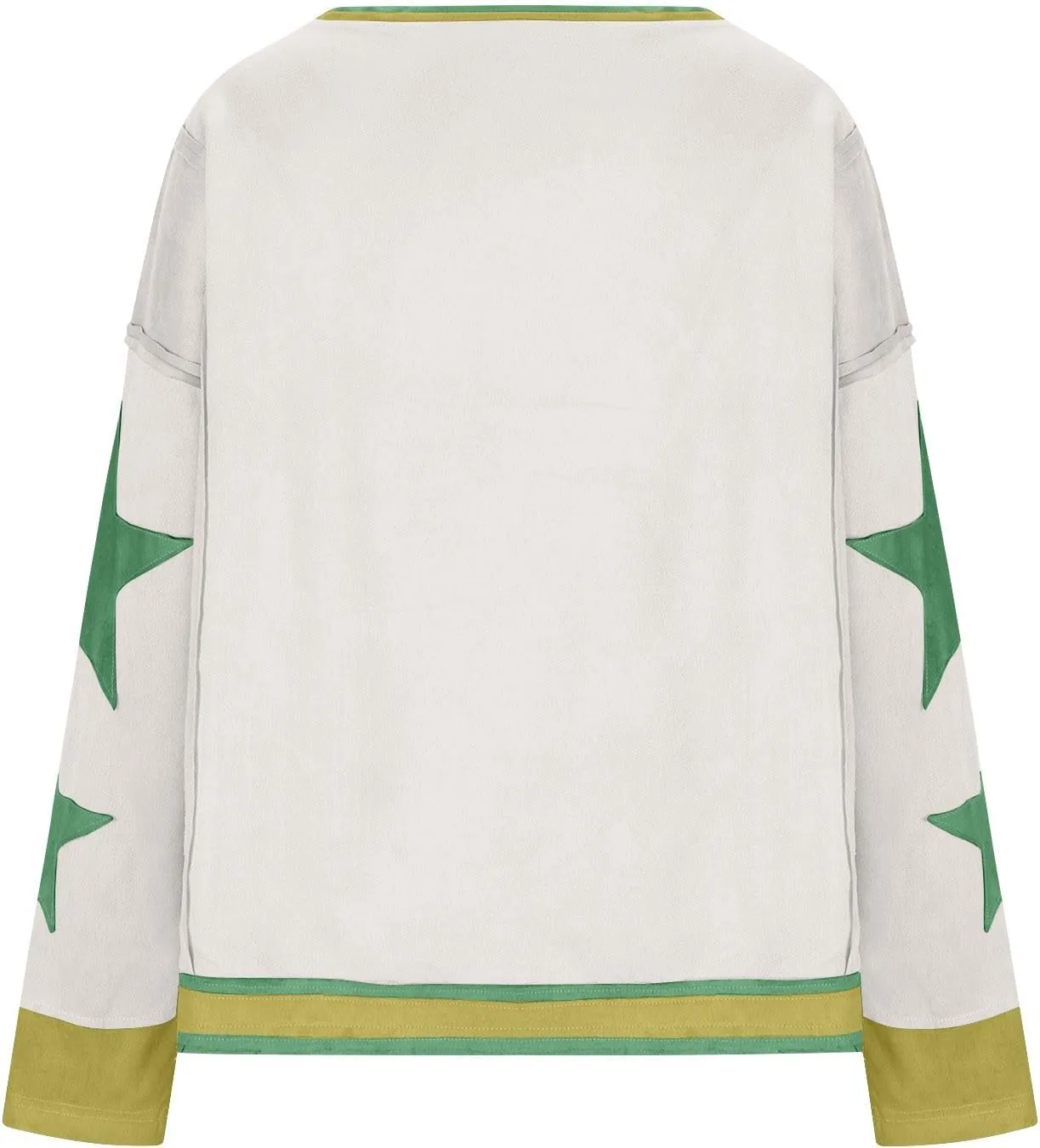 Women Oversize Sweatshirts Crewneck Long Sleeve Star Print Casual Loose Pullover Fall Fashion 2024 Clothes Tops