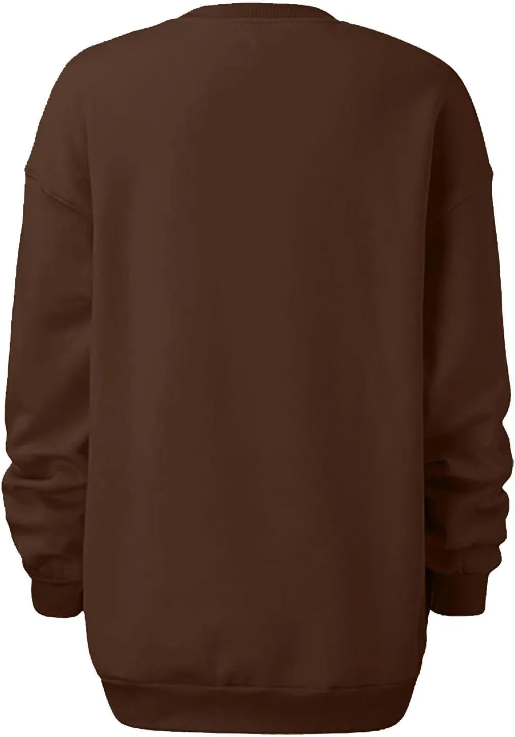 Women Solid Color Oversized Sweatshirt Trendy 2024 Pullover Tops Crew Neck Fall Sweatshirt Comfy Loose Fit Sweater