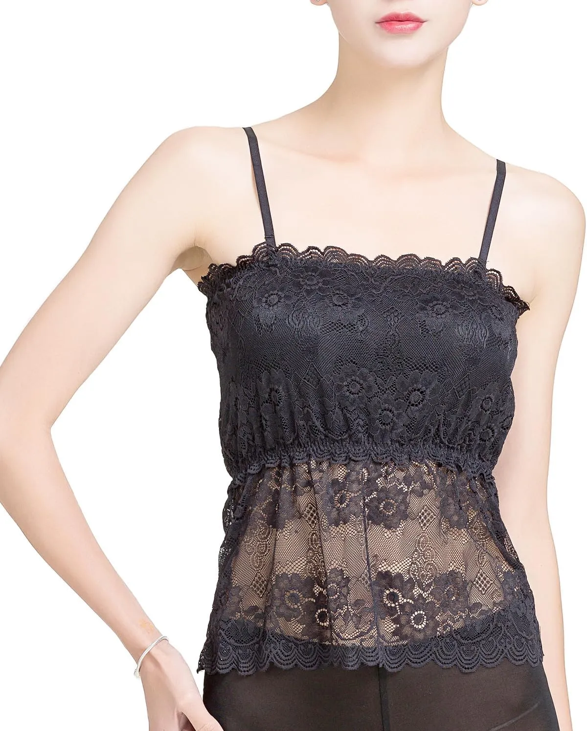 Women's 100% Mulberry Silk Tank Top Satin Sleeveless Camisole Cami Blouses Strap with Built-in Bras Vest Bralette