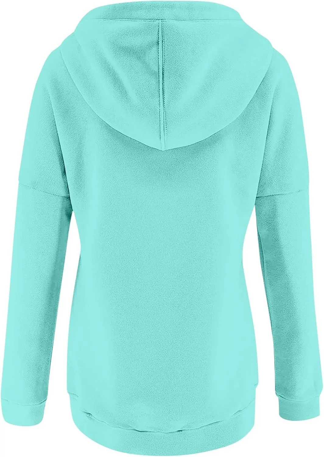 Womens 2024 Hooded Casual Button Collar Drawstring Hoodies Fall Fashion Plain Tunic Hoodies Sweatshirts