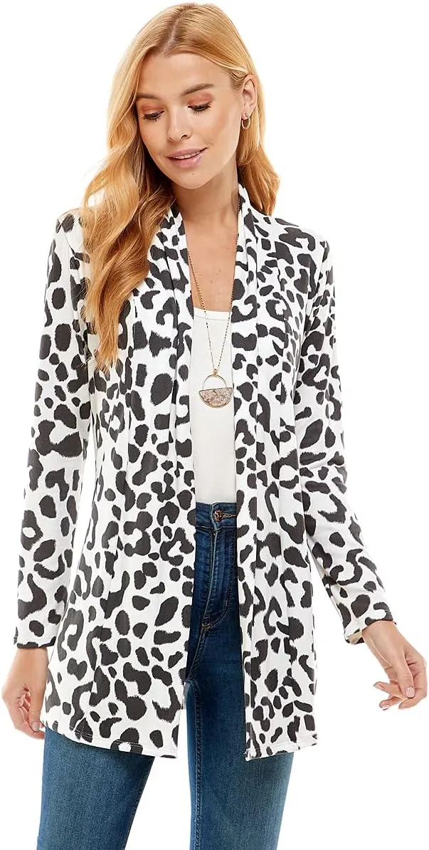 Women's Casual Lightweight Open Front Cardigans with Pockets and Formal Thin Kimono Duster Sweater Cardigan