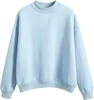 Womens Crewneck Sweatshirts Casual Trendy Solid Cute Tunic Plus Size Oversized Pullover Sweaters