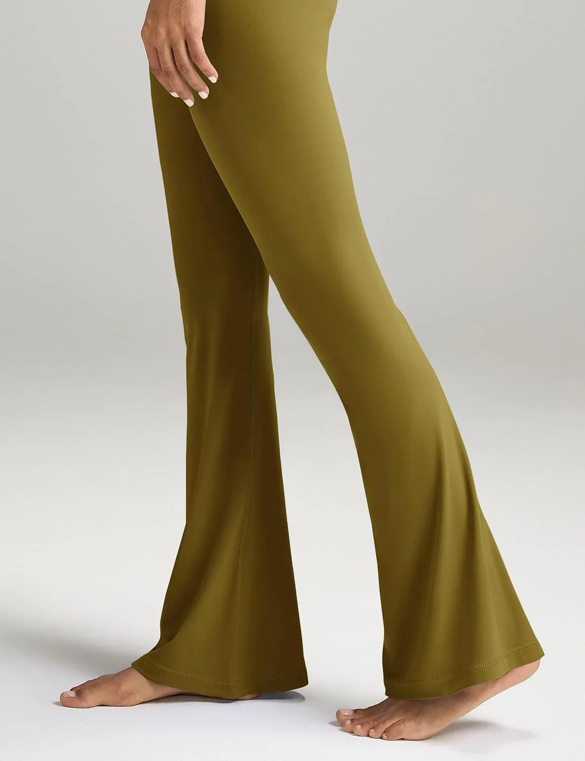 Women's Crossover Flare Leggings, High Waisted Wide Leg Flared Yoga Pants