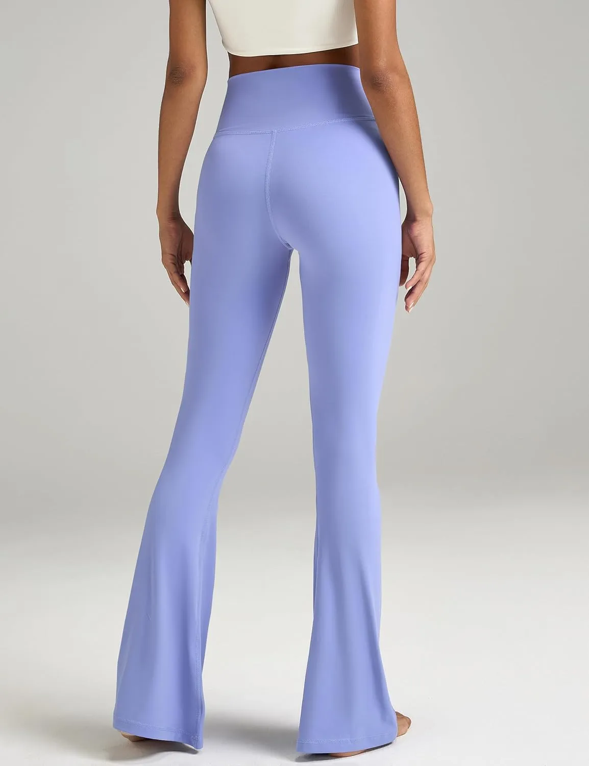 Women's Crossover Flare Leggings, High Waisted Wide Leg Flared Yoga Pants