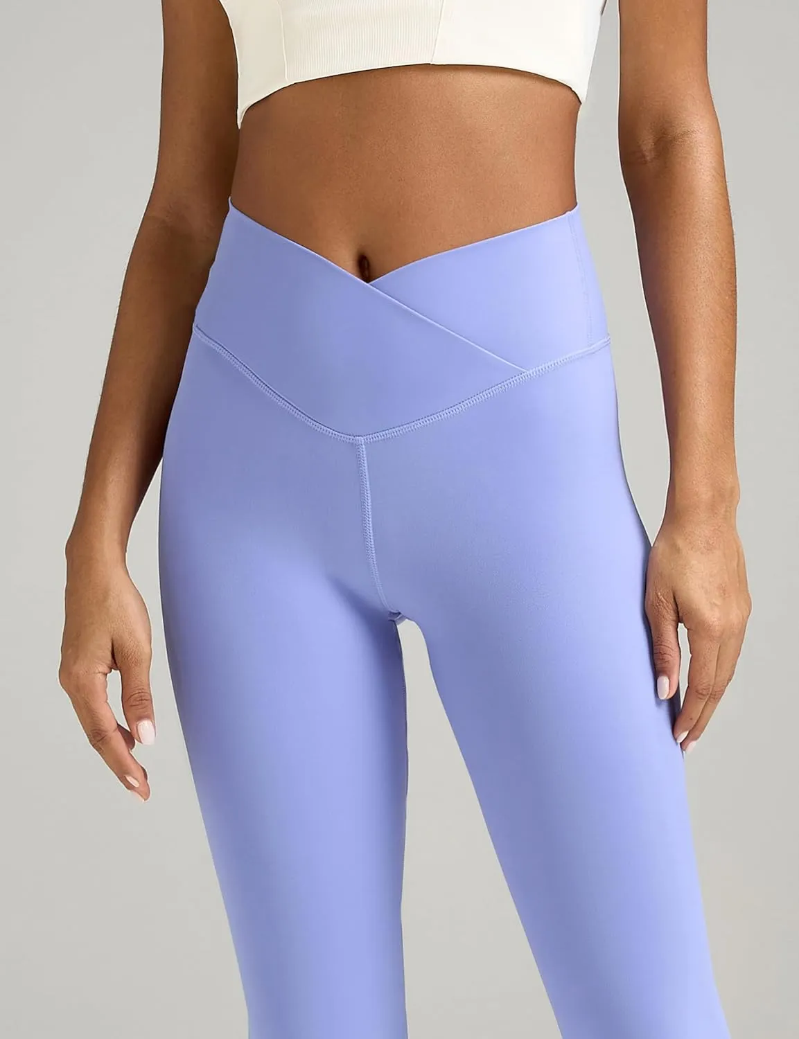 Women's Crossover Flare Leggings, High Waisted Wide Leg Flared Yoga Pants