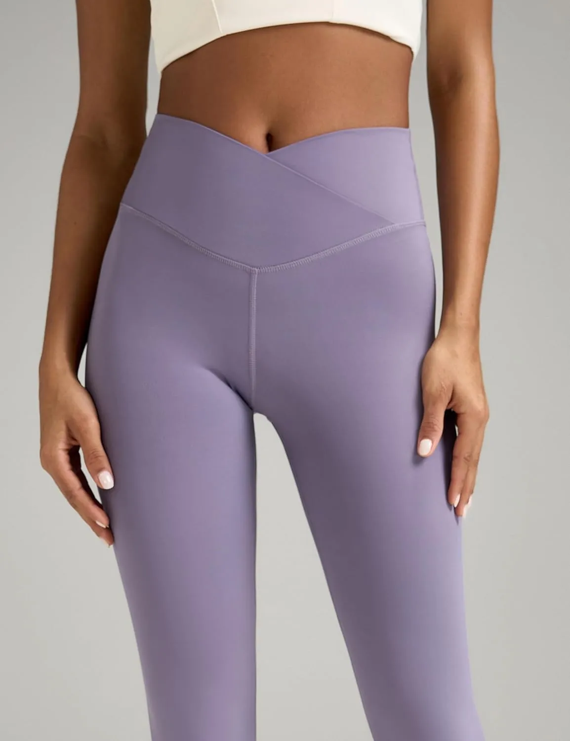 Women's Crossover Flare Leggings, High Waisted Wide Leg Flared Yoga Pants