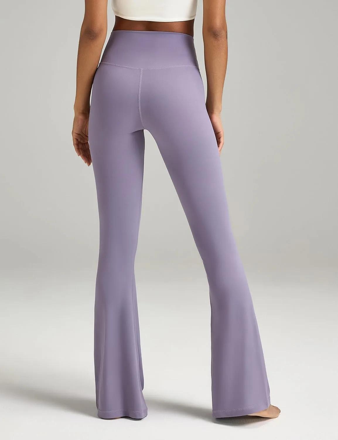 Women's Crossover Flare Leggings, High Waisted Wide Leg Flared Yoga Pants