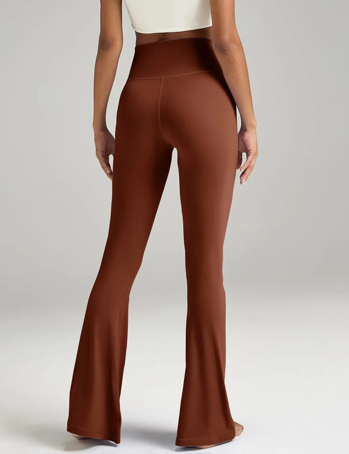 Women's Crossover Flare Leggings, High Waisted Wide Leg Flared Yoga Pants