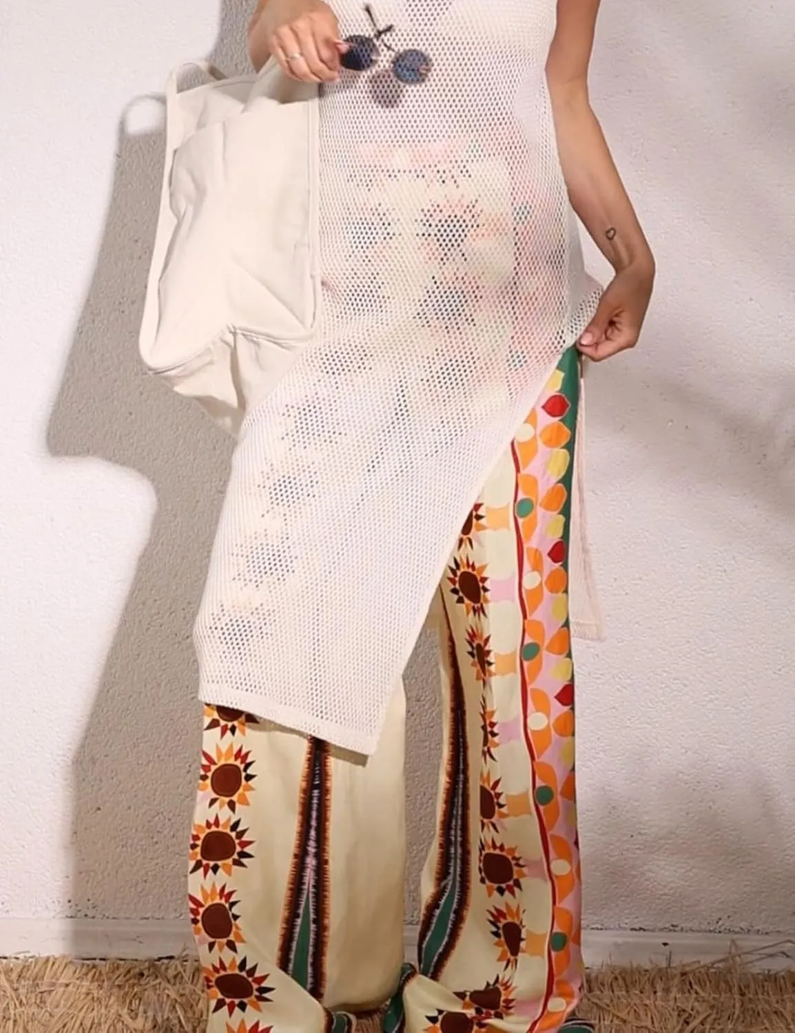 Womens Elastic High Waisted Palazzo Pants Casual Wide Leg Long Lounge Pant Trousers
