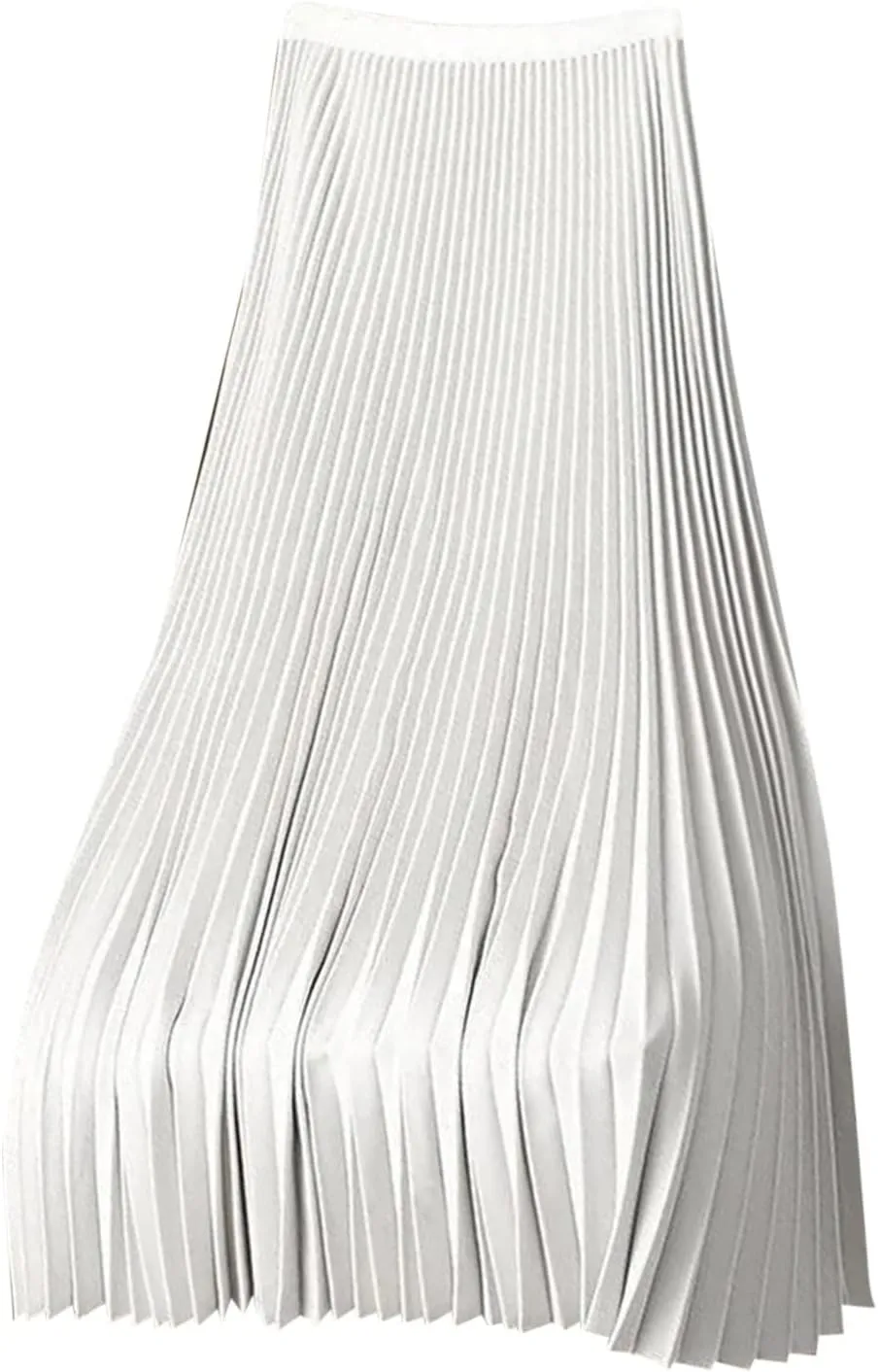 Womens Elastic Waist Flowy Pleated Maxi Skirt Swing Flowy Plus Size Skirts Comfy Elegant Dressy Causal A-Line Dress