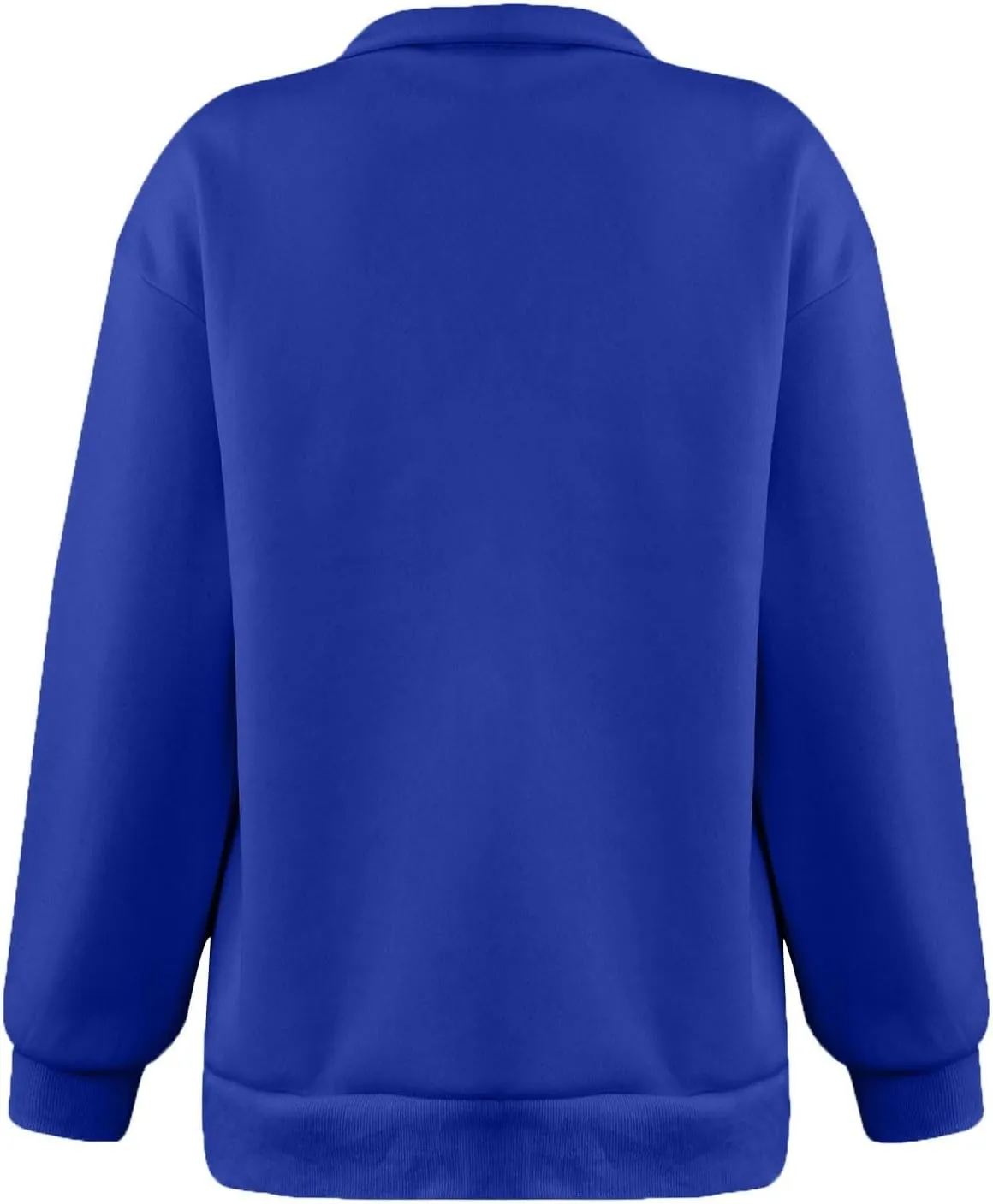 Women's Fall Winter Oversized Sweatshirt Casual Trendy Long Sleeve Quarter Zip Neck Solid Sweatshirt, S-3XL