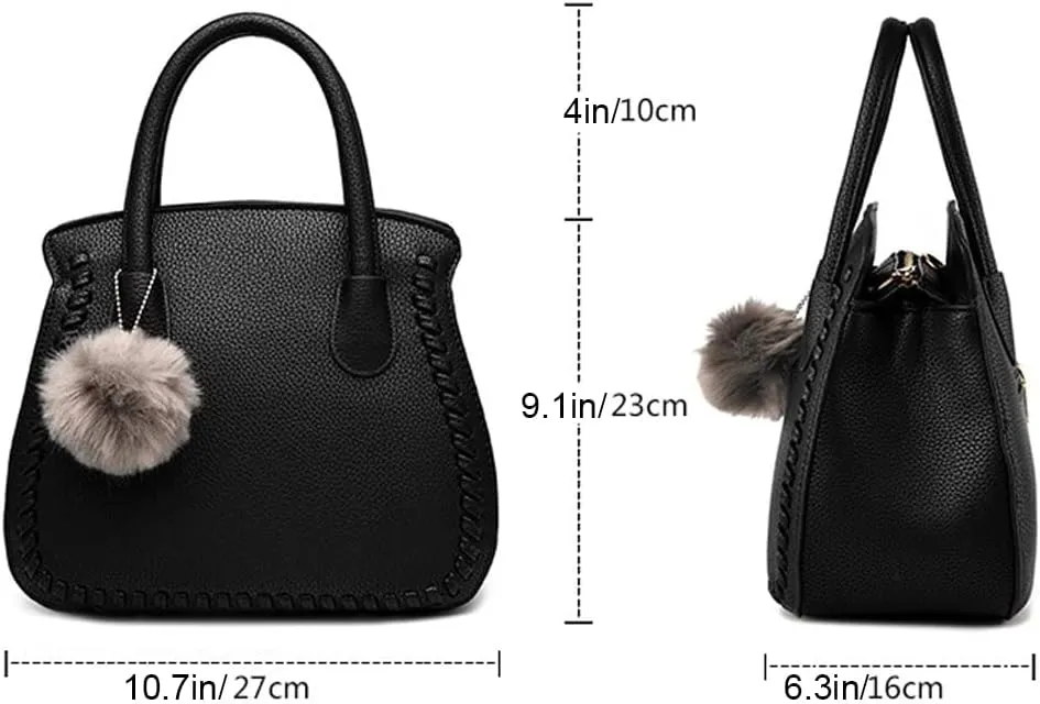 Womens Handbags Faux Leather Satchel Medium Tote Bags Top Handle Handbag Purse Ladies Crossbody Bag Shoulder Bag