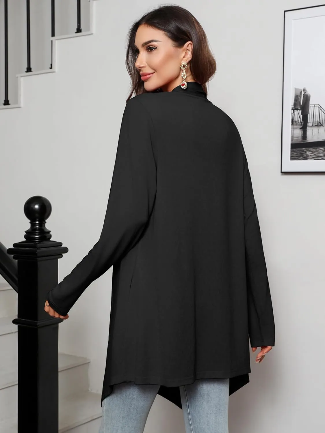 Women's Lightweight Open Front Cardigans Casual Soft Drape Spring Summer Fall Cardigan
