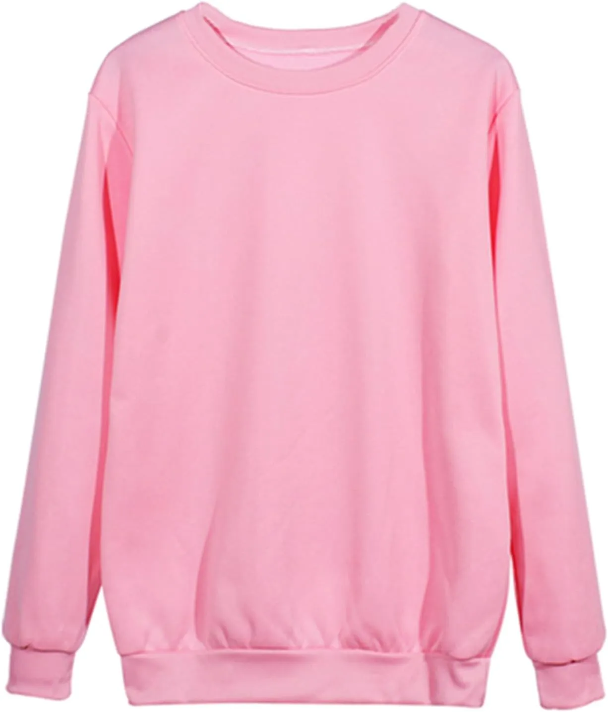 Womens Long Sleeve Crewneck Sweatshirt Fall Fashion 2024 Dressy Casual Loose Comfy Pullover Tops Regular Fit