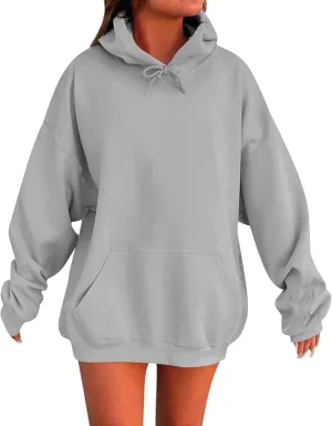 Womens Oversized Hoodies Winter Cute Sweatshirts Pullover 2024 Warm Clothes Fall Trendy Outfits Drawstring Sweater