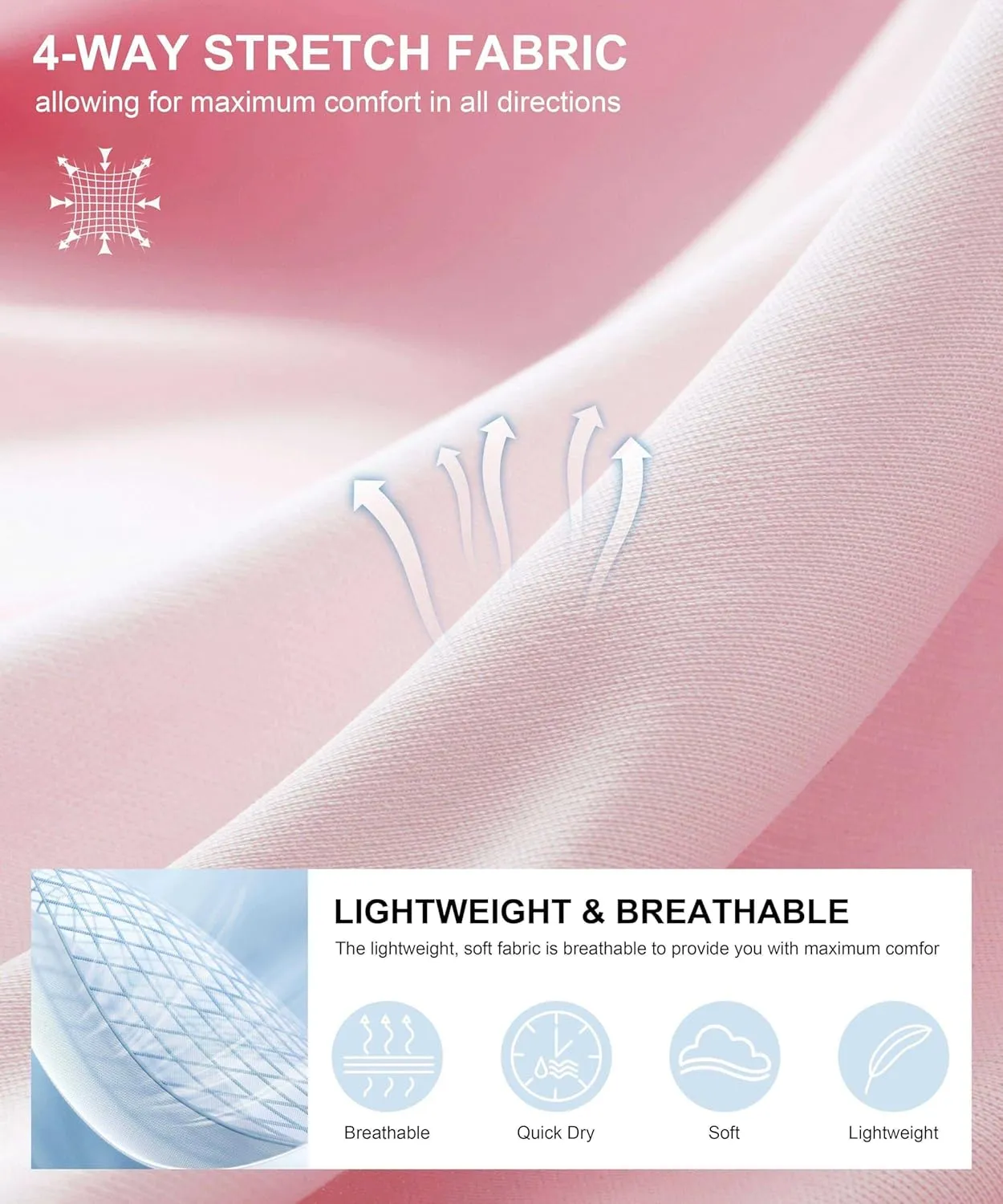Women's Short Sleeve Workout Shirts Breathable UPF 50  Sun Protection T-Shirts Quick Dry Gym Running Hiking Tops