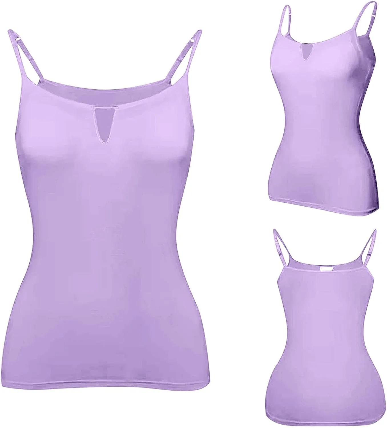Womens Tank Tops with Built in Bras Spaghetti Strap Cami Tops Workout Shelf Bra Tank Top Basic Undershirts